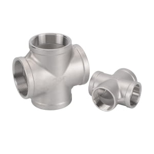 304 stainless steel threaded pipe cross