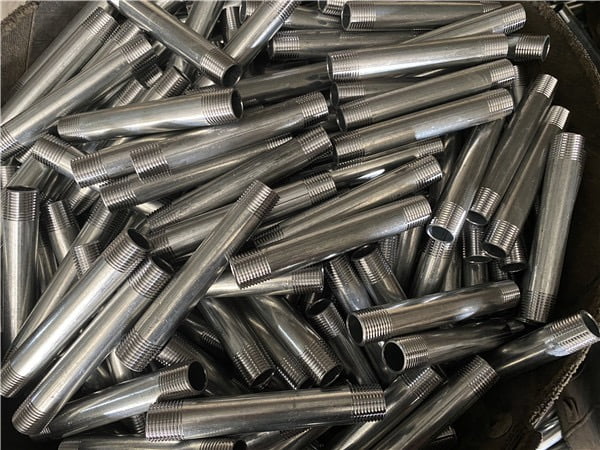 stainless steel pipe nipple size chart