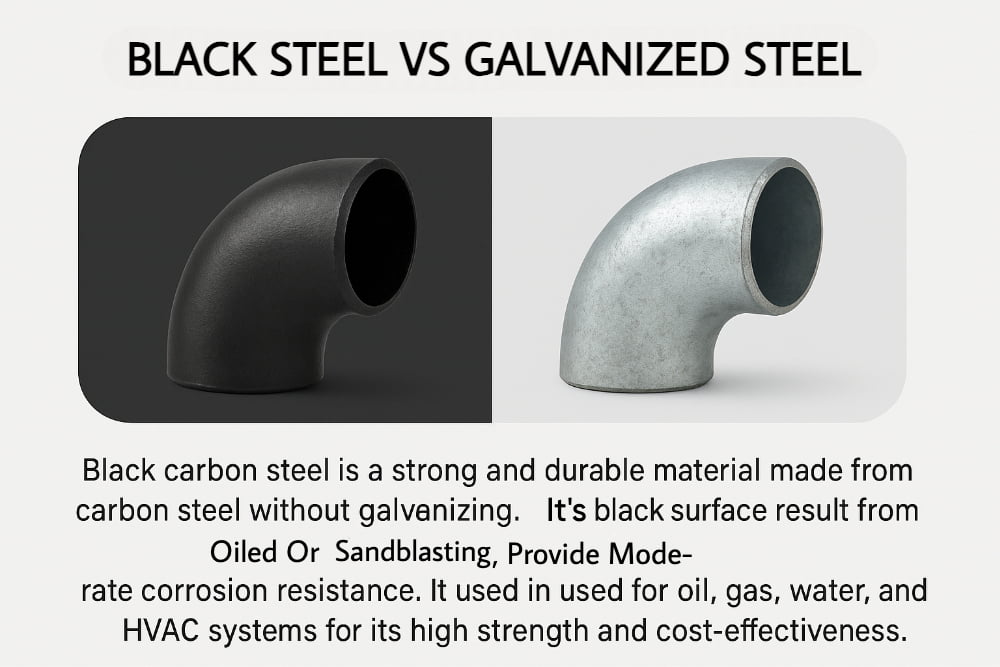black pipe vs galvanized
