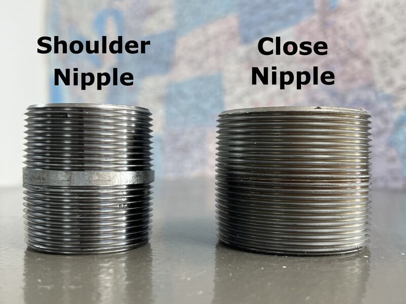 What is the Difference between a Shoulder Nipple and a Close Nipple?