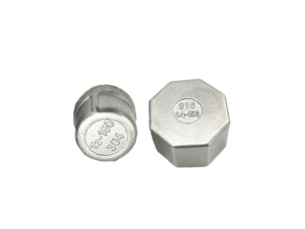 stainless steel threaded cap