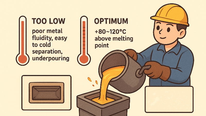 what temperature can you cast stainless steel